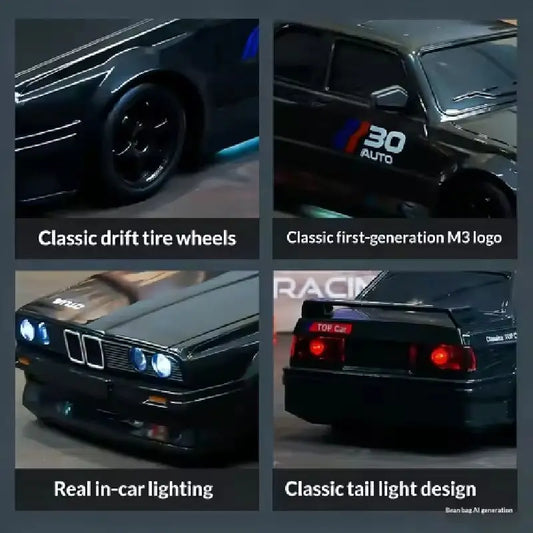 1:24 RC Drift Car 4WD Remote Control Car with Classic LED Lights High Speed Rechargeable Racing Sport Toy for Boys and Adults