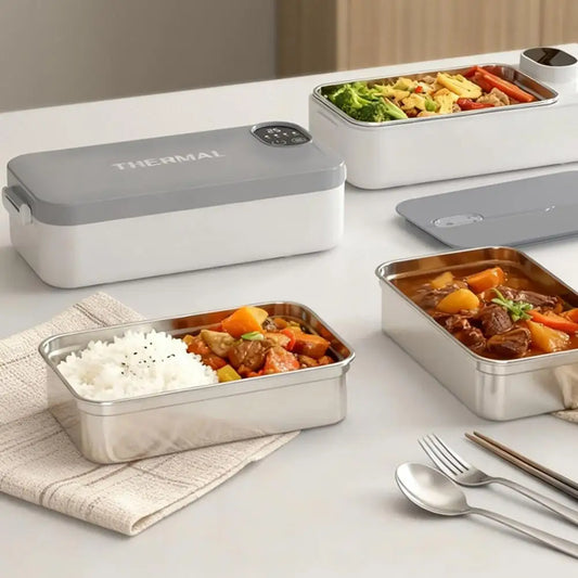 Heated Lunch Box Rechargeable Portable Warmer Portable Electric Lunch Box with Stainless Steel Container for Kids Boys Girls