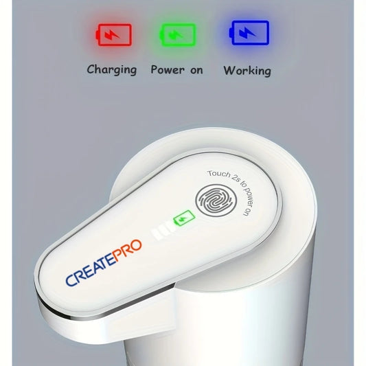 350ml Smart Sensor Touchless Foam Soap Dispenser, USB Rechargeable Wall-Mounted 3-Level Adjustable Pump for Bathroom Kitchen Dis