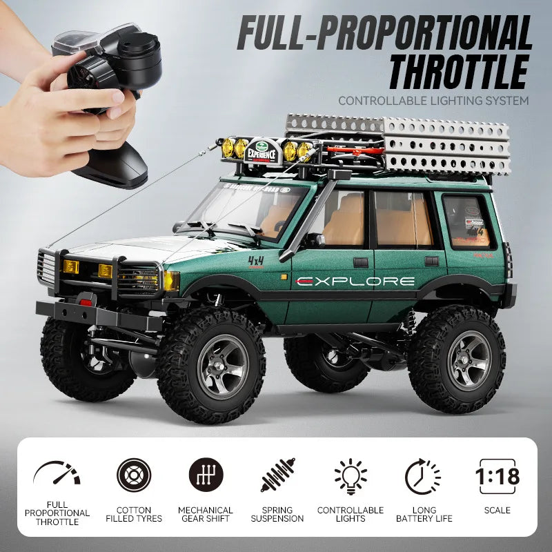 JXC LR1801 Professional RC Remote Control Car 1:18 Off-Road Climbing Car Four-Wheel Drive Dual-Speed Toy Car Model Boy Adult