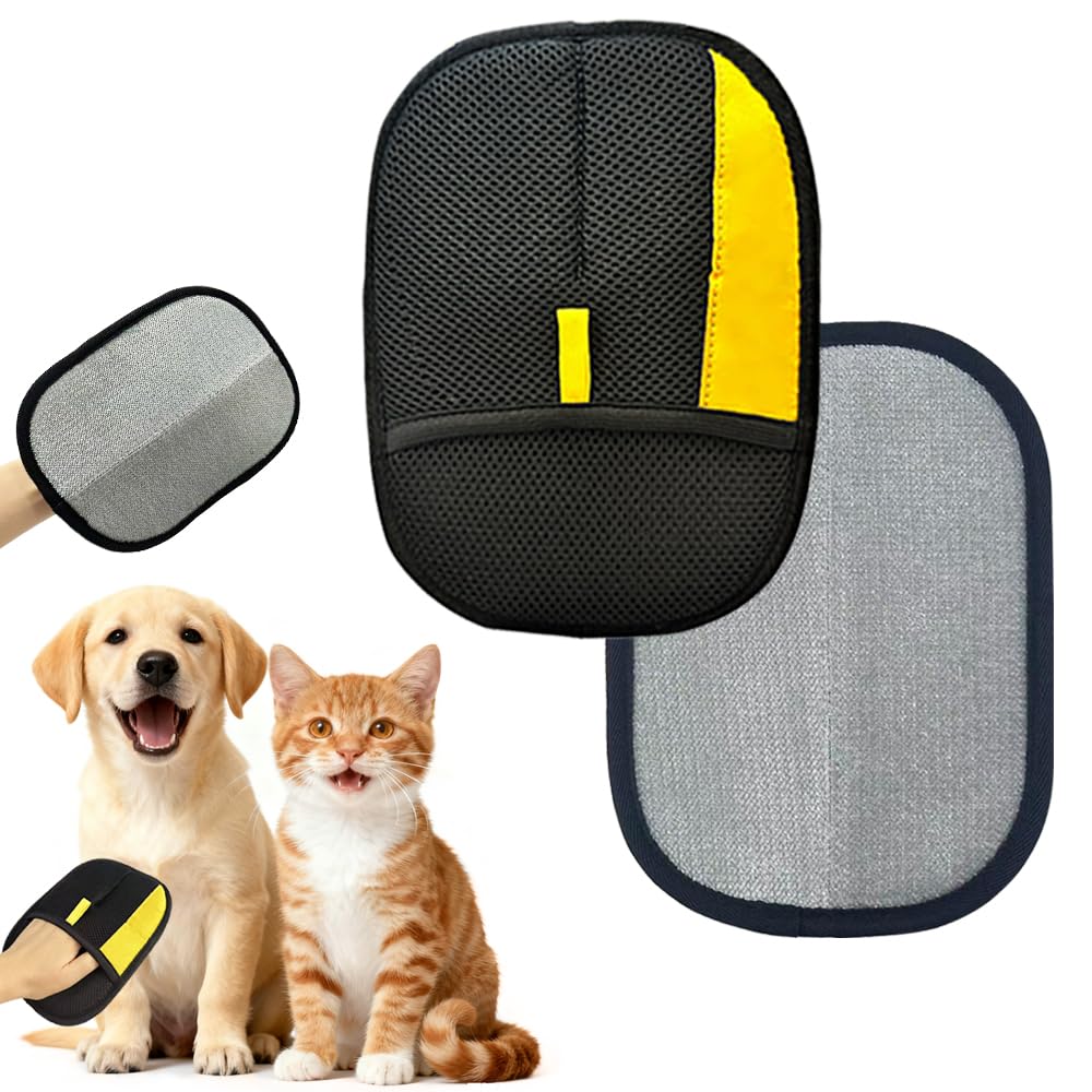 Pet Hair Removal Gloves (Black)