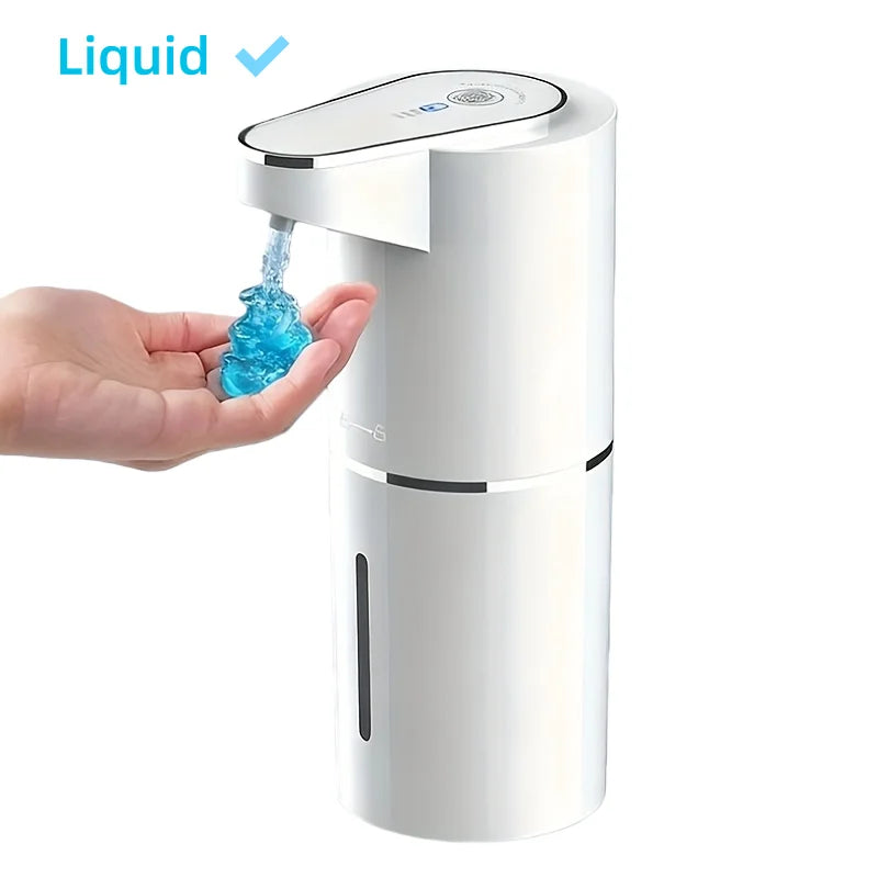 350ml Smart Sensor Touchless Foam Soap Dispenser, USB Rechargeable Wall-Mounted 3-Level Adjustable Pump for Bathroom Kitchen Dis