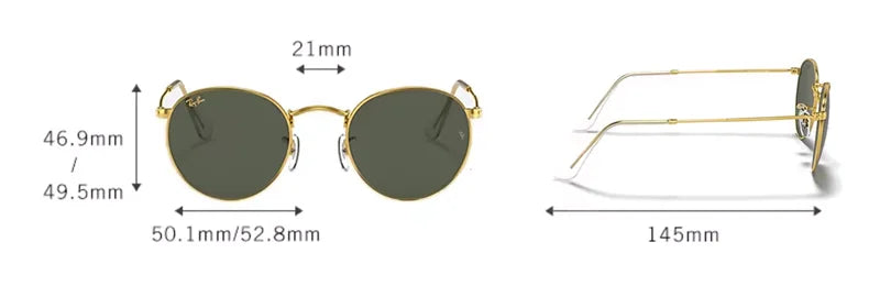 Rayban original RB3447 METAL LEGEND GOLD Sunglasses in box