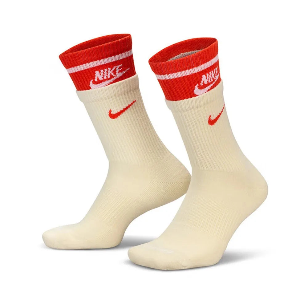 Nike (NIKE) 3-Pack Socks for Men and Women: Air Jordan Training Breathable Casual Socks, Mid-Calf Sports Socks SX5545-019