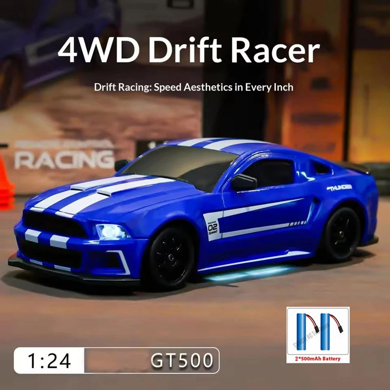 1:24 RC Drift Car 4WD Remote Control Car with Classic LED Lights High Speed Rechargeable Racing Sport Toy for Boys and Adults