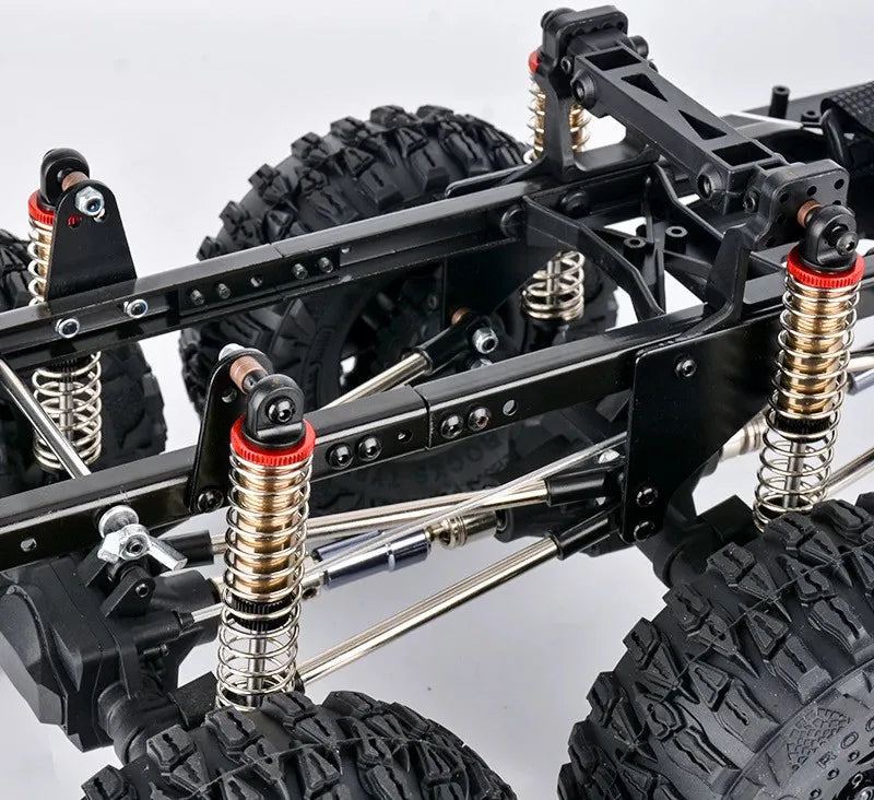 AXX6 1:10 6x6 RC Crawler Truck 6WD Off-Road Rock Climbing Car, 2-Speed Gearbox, Differential Lock, Portal Axles Simulation Model
