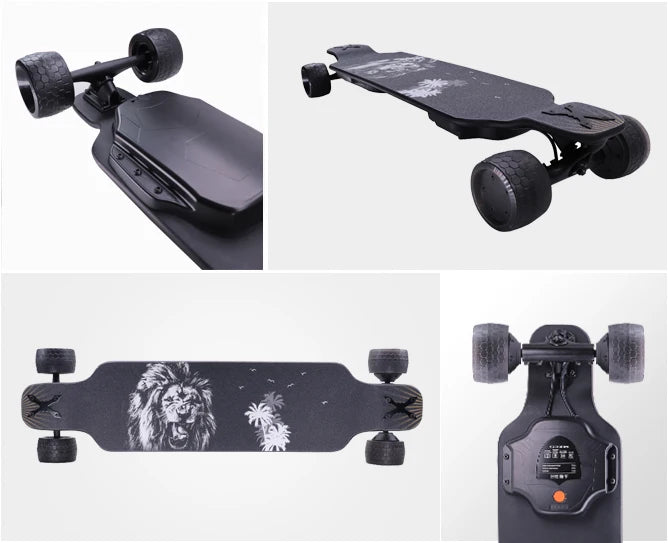 Airo Customizable 40km/h Electric Off-Road Skateboard with 25km Range 5ah Battery & 120kg Max Load Drop Deck Four-Wheel Scooter