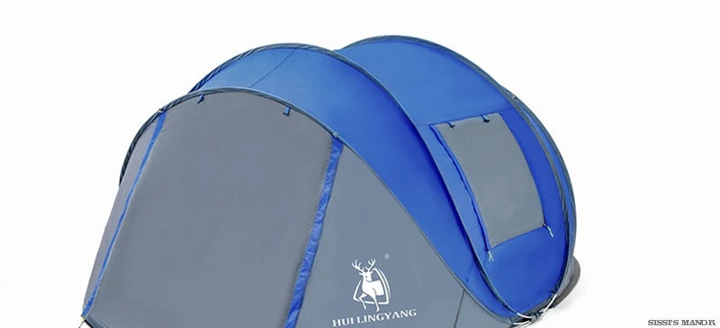 HUI LING YANG 3-4Persons Pop Up Throw Tent Automatic Waterproof Large Space Family Outdoor Camping Portable Tourist Pergola