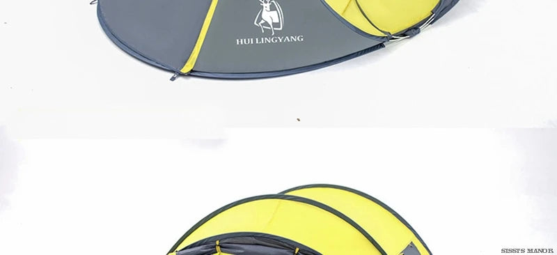 HUI LING YANG 3-4Persons Pop Up Throw Tent Automatic Waterproof Large Space Family Outdoor Camping Portable Tourist Pergola