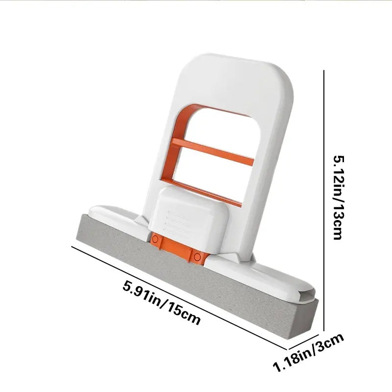 Mini foldable desktop mop, portable cleaning sponge mop, handheld self squeezing sponge cleaning tool, glass cleaning mop