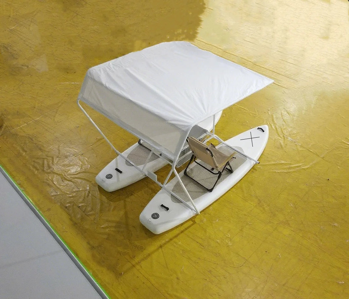 PVC Inflatable Electric Catamaran Boat 2 Person Yacht with Motor Water Amusement Fishing Boat for Sightseeing Cruising