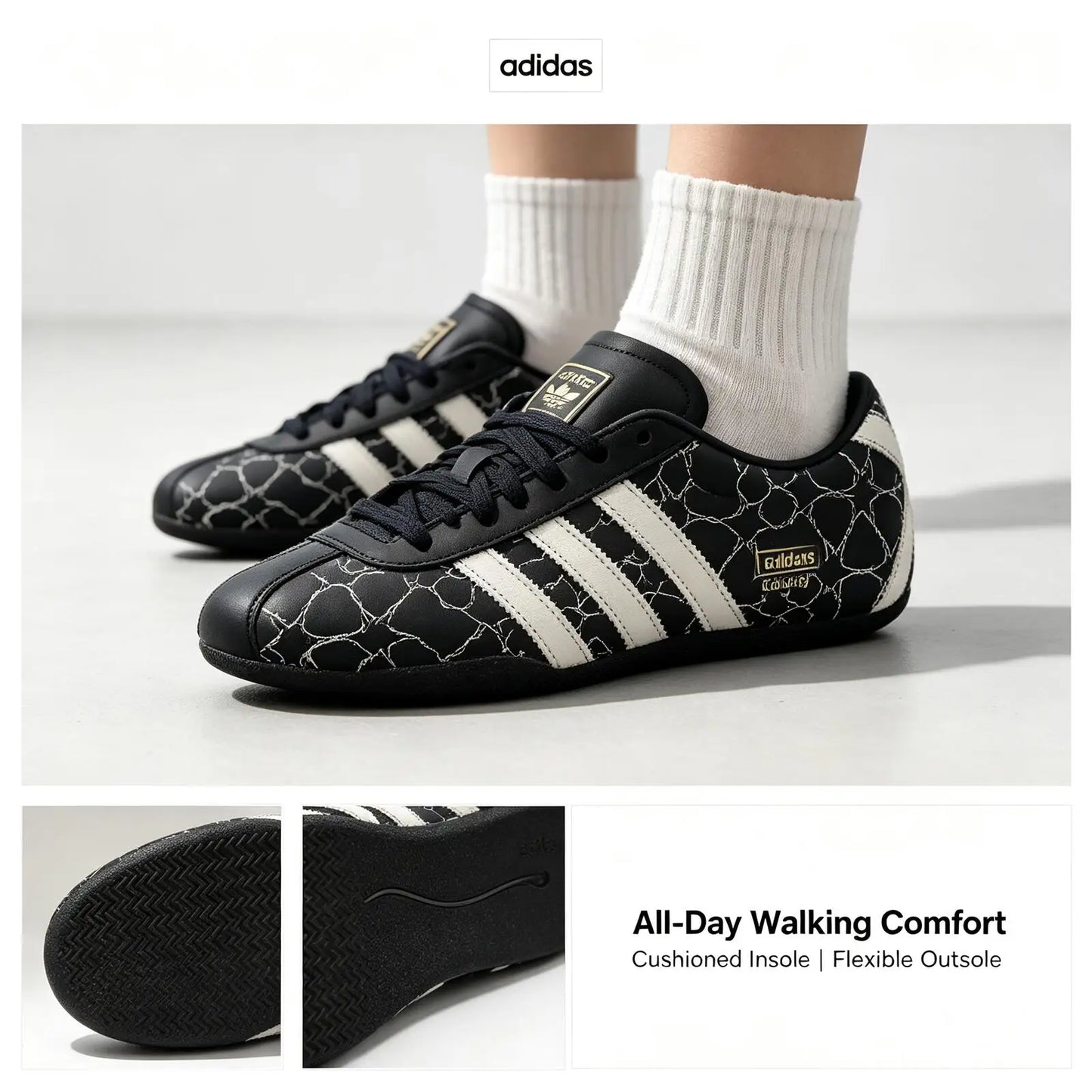 Adidas Samba OG Men Black White Classic Lifestyle Sneakers Suede Leather Gum Sole Retro Casual Walking Fashion Shoes IH6639