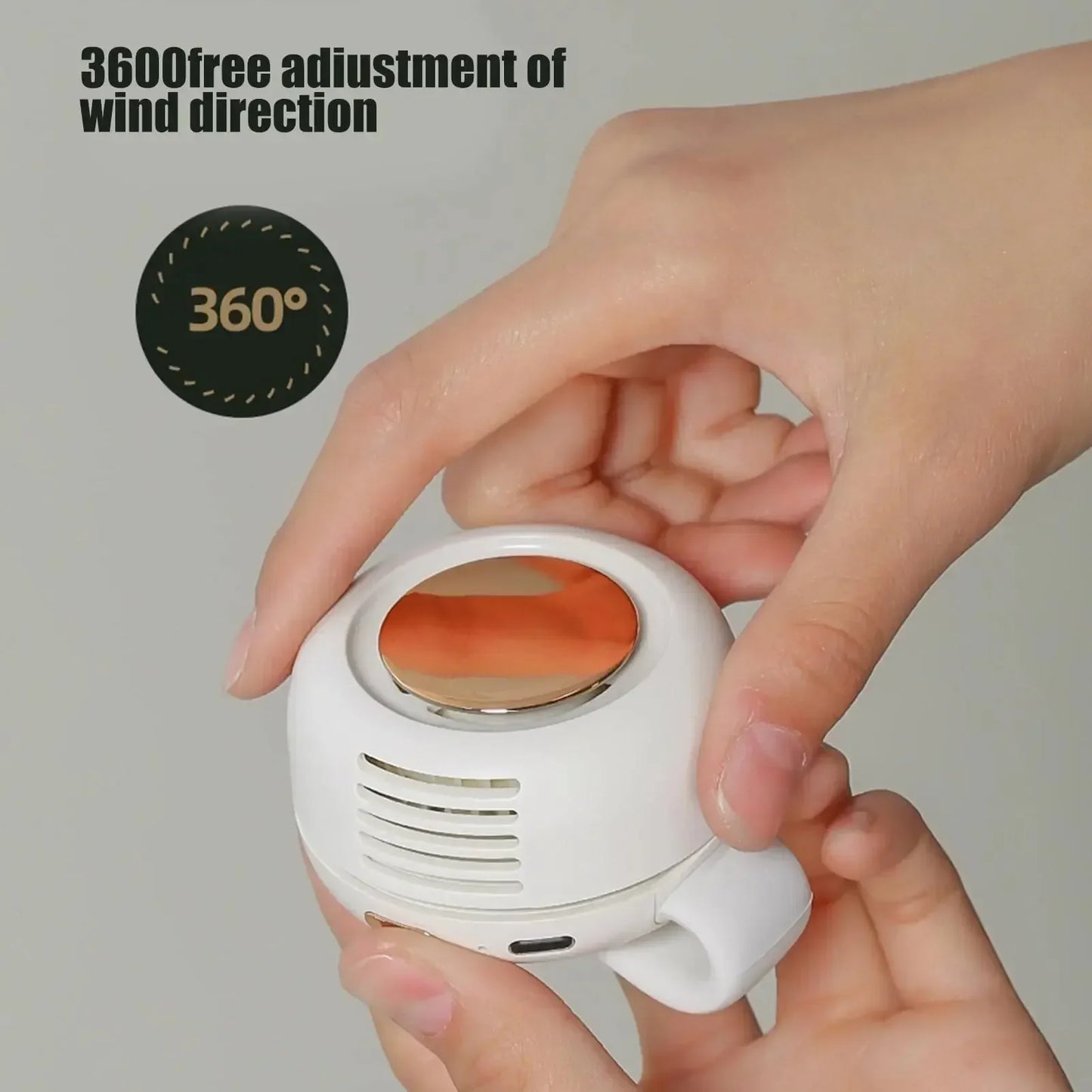 Mini Hanging Chest Backpack Fan 3 Speed Wind 900mAh Rechargeable Lightweight Summer Outdoor Cooling Fan