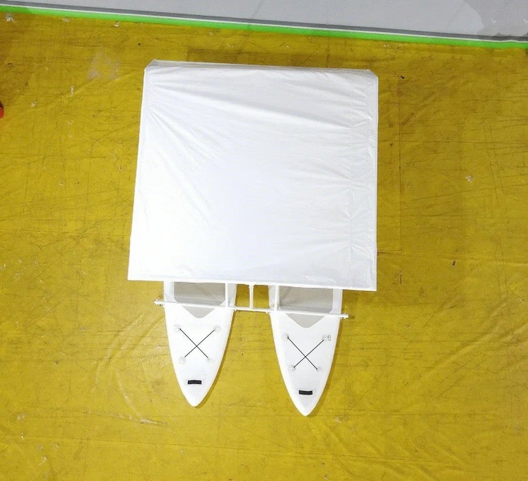 PVC Inflatable Electric Catamaran Boat 2 Person Yacht with Motor Water Amusement Fishing Boat for Sightseeing Cruising