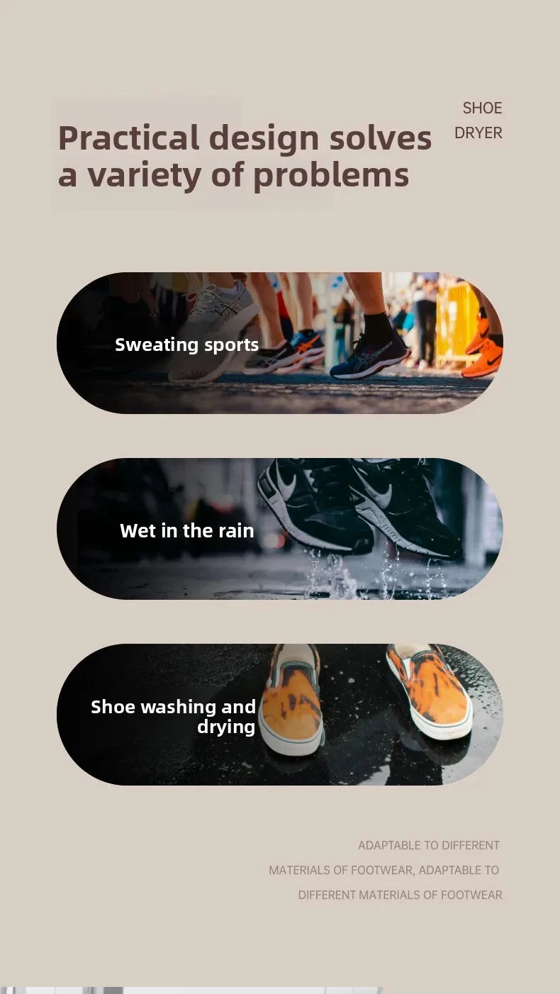 Foldable UV Shoes Dryer with Intelligent Timer Electric Shoe Drying Machine Fast Deodorizes Sterilizes Heats Boots Sneakers