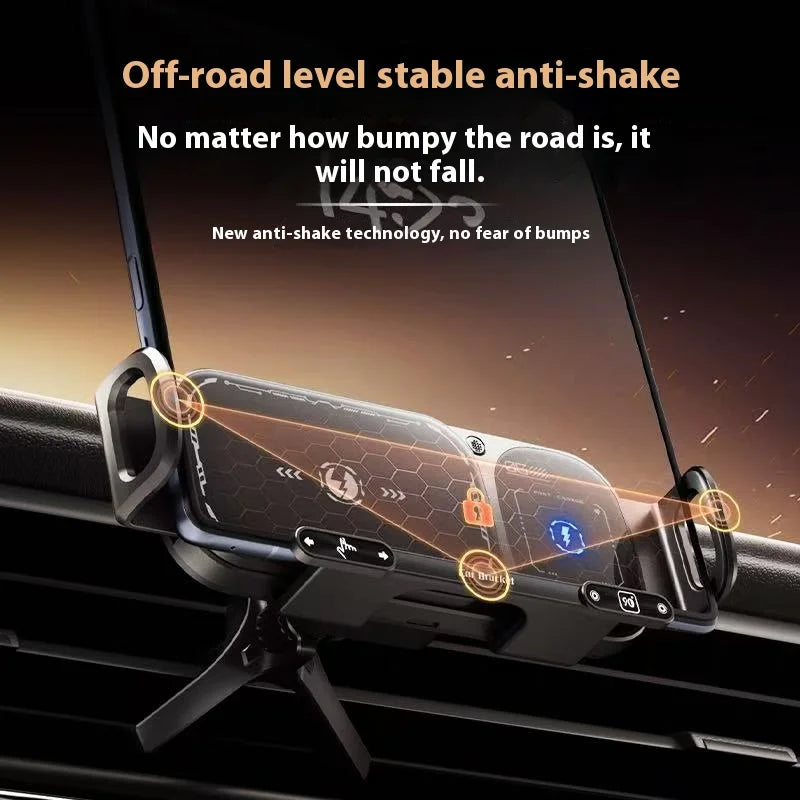 2IN1 Car Wireless Charger Phone Holder Touch Rotate Stand for Samsung Galaxy Fold 6 5 4 3 Z Flip iphone 16 15 14 13 12 11Pro Max