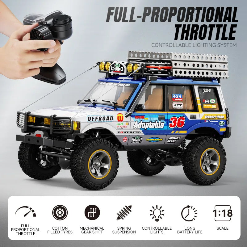 JXC LR1801 Professional RC Remote Control Car 1:18 Off-Road Climbing Car Four-Wheel Drive Dual-Speed Toy Car Model Boy Adult