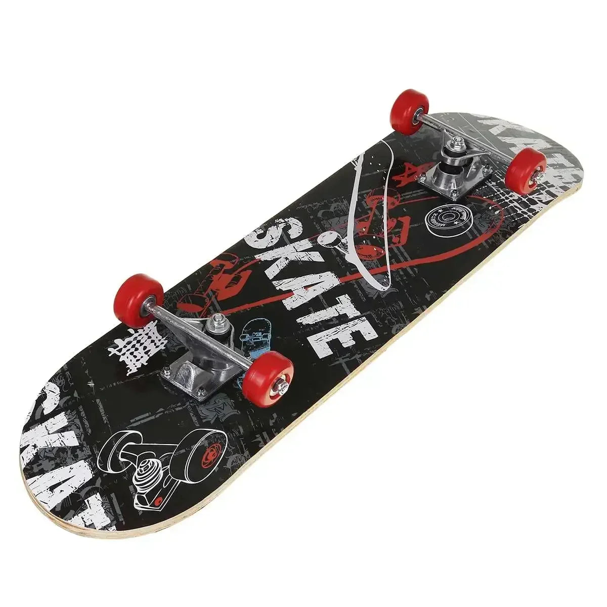 31 inch Skateboard Beginner Adult Kids Four-Wheeled Maple Board Double Rocker Professional High Speed Drift Sticker Skateboard