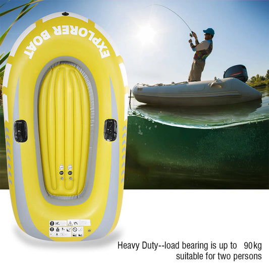 Inflatable Kayak Inflatable Canoe Inflatable Boat PVC Inflatable Kayak Canoe 2 Person Rowing Air Boat Fishing Drifting Diving Vibely Store