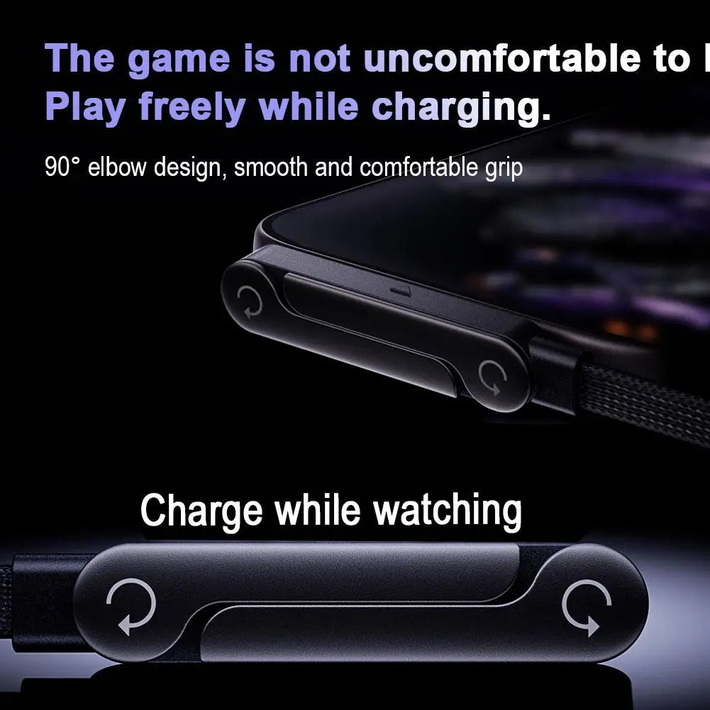 240W Fast Charging Foldable Phone Stand With 360° Rotating Charging Data Cable For IPhone Mobile Games-Universal Mobile Holder