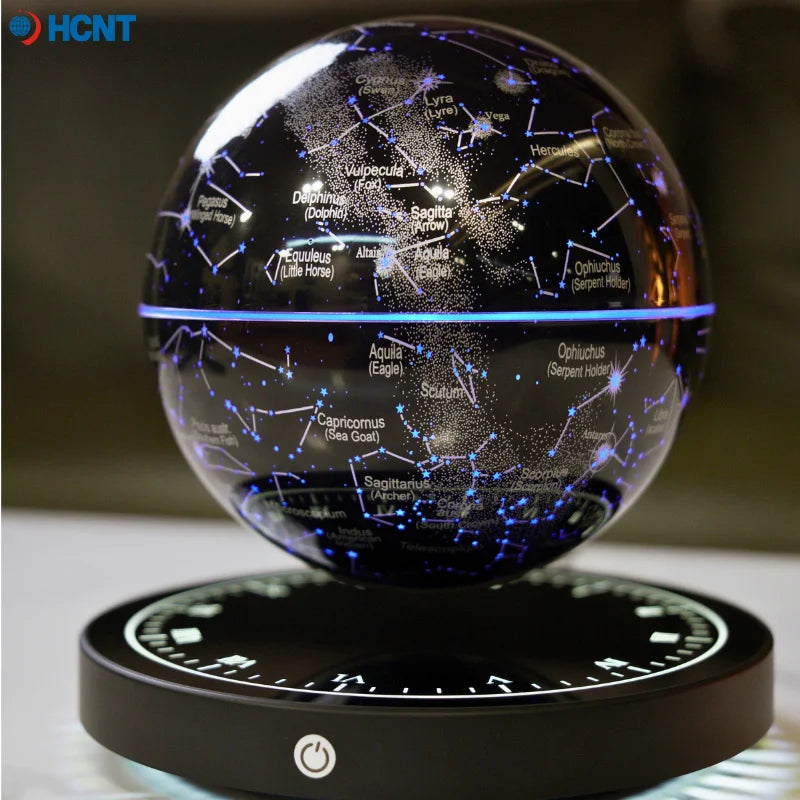 Levitating Lamp Magnetic Levitation Globe LED Earth Floating Rotating Globe Bedside Novelty Christmas Gifts Galactic starry sky