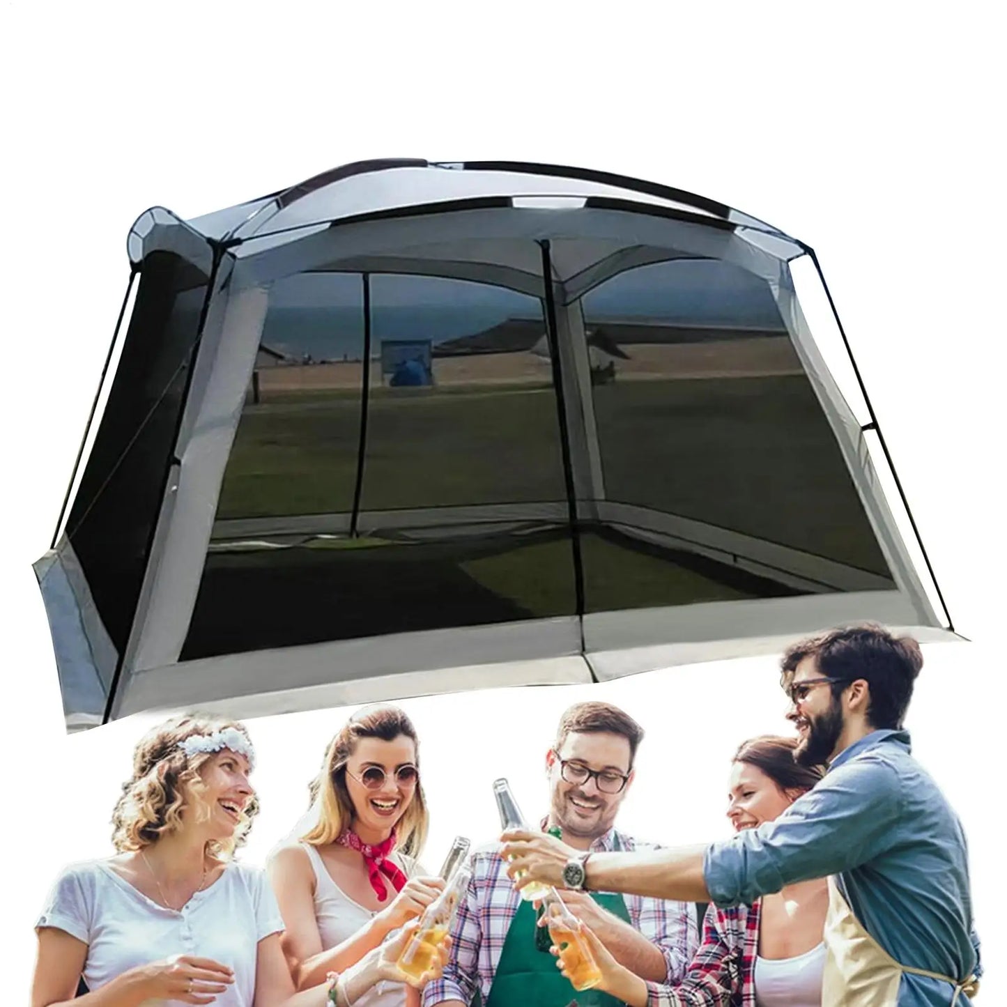 Outdoor Tent UV Resistant Sunshade House Screen House Tent For Family Trip Backyard Picnic Hiking Road Trips Travel