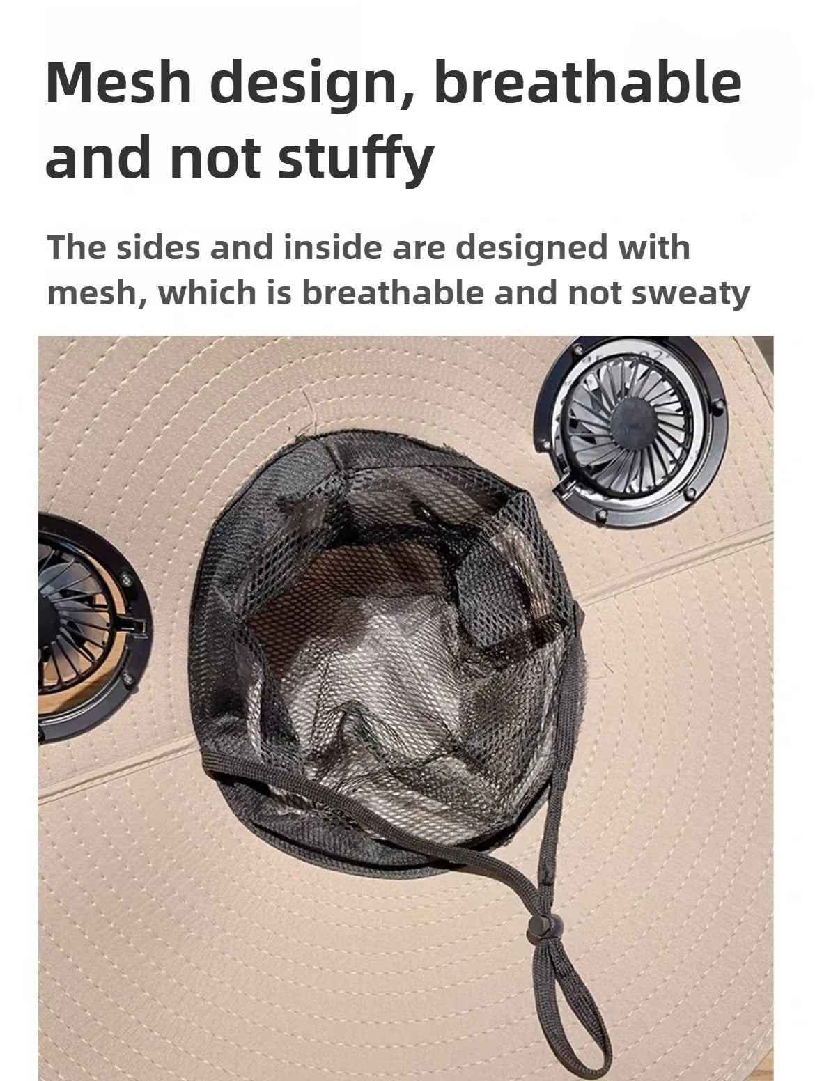Mens Quick Dry Bucket Hat Large Size Sun Hat with Solar Powered Fan USB Rechargeable for Outdoor Hiking Camping Fishing Activity