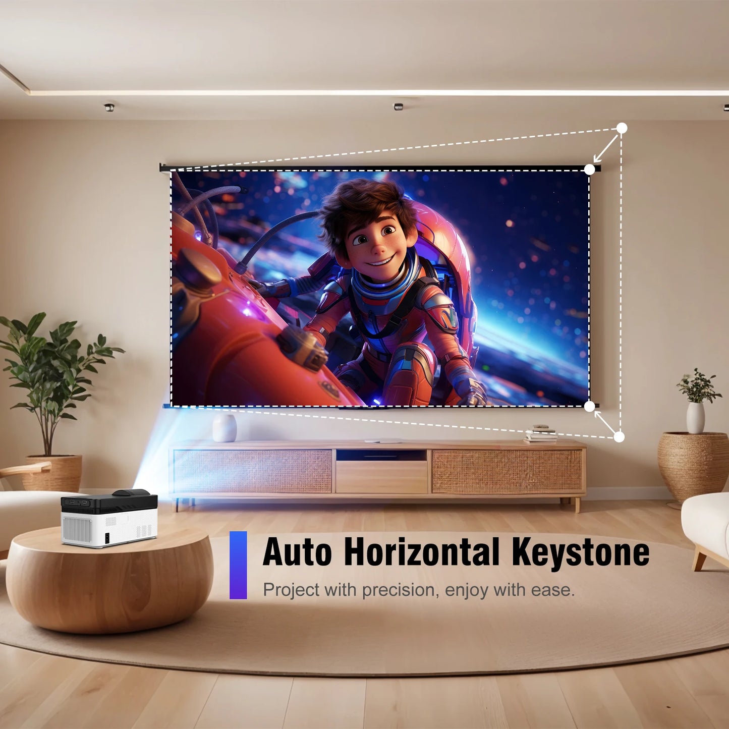 Magcubic 8K Ultra Short Throw Projector with Auto Offset 4K 1080P 900ANSI BT5.4 Electronic Focus WiFi6 AllwinnerH726 Voice HY450