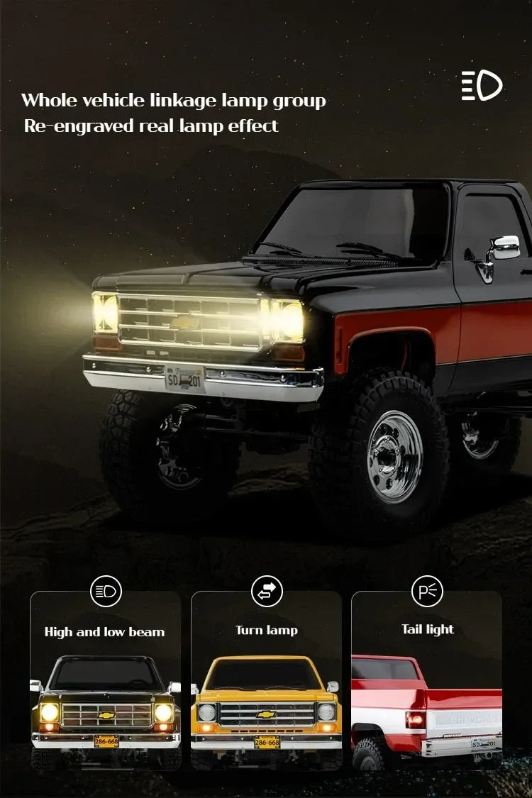 FMS FCX18 1:18 Chevrolet K10 Pickup Truck Officially Authorized Classic Retro Off-road Climbing RC Car Model RTR Vibely Store