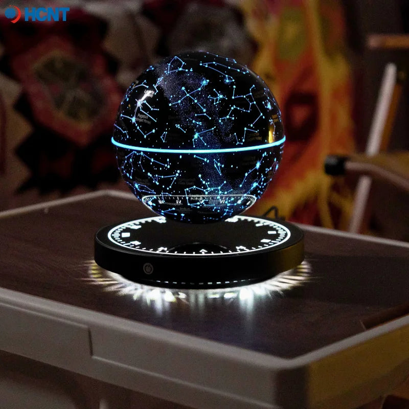 Levitating Lamp Magnetic Levitation Globe LED Earth Floating Rotating Globe Bedside Novelty Christmas Gifts Galactic starry sky