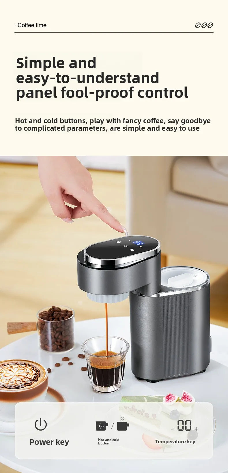 110V/220V Mini Portable Drip Coffee Machine | Home Office Travel Necessary | Space-Saving Coffee Machine For Kitchen Countertops