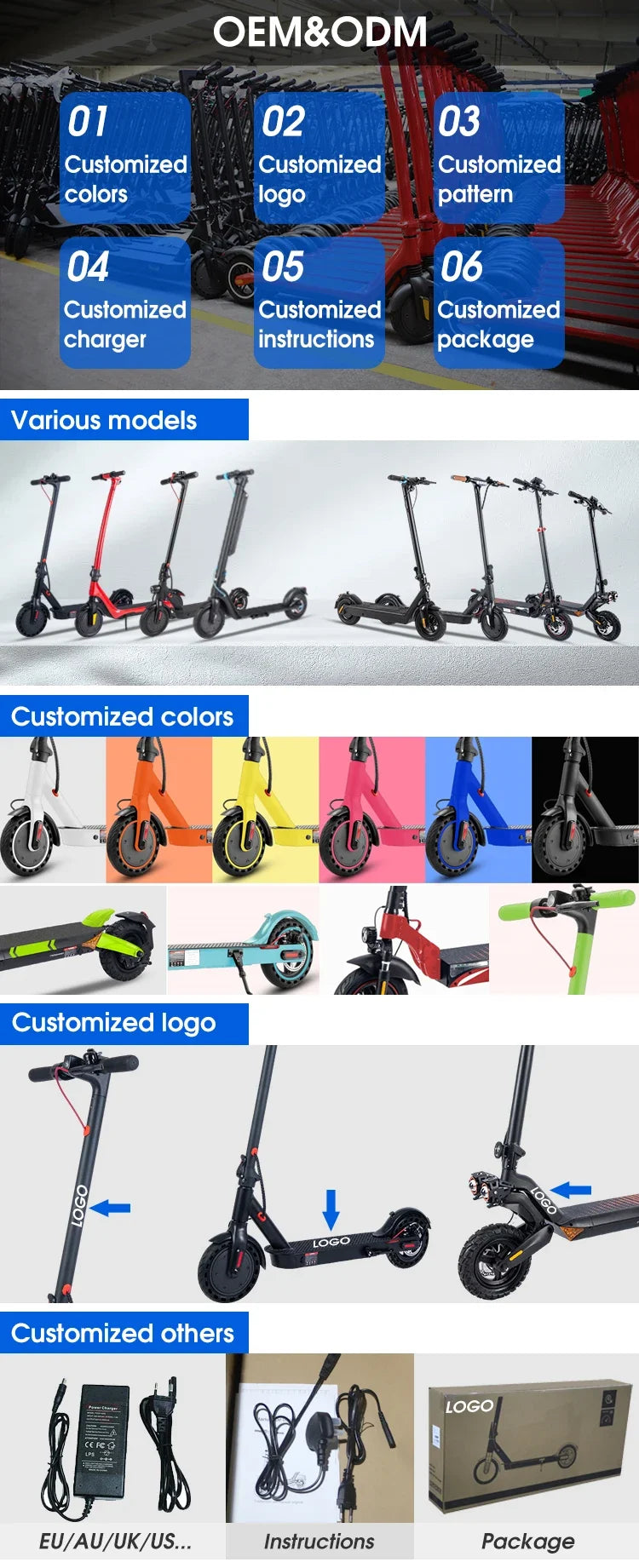 T4 500W High Power Dual Motor Adjustable Height Off-road Folding Adult Electric Scooter