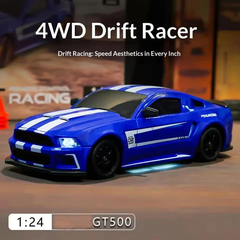 1:24 RC Drift Car 4WD Remote Control Car with Classic LED Lights High Speed Rechargeable Racing Sport Toy for Boys and Adults