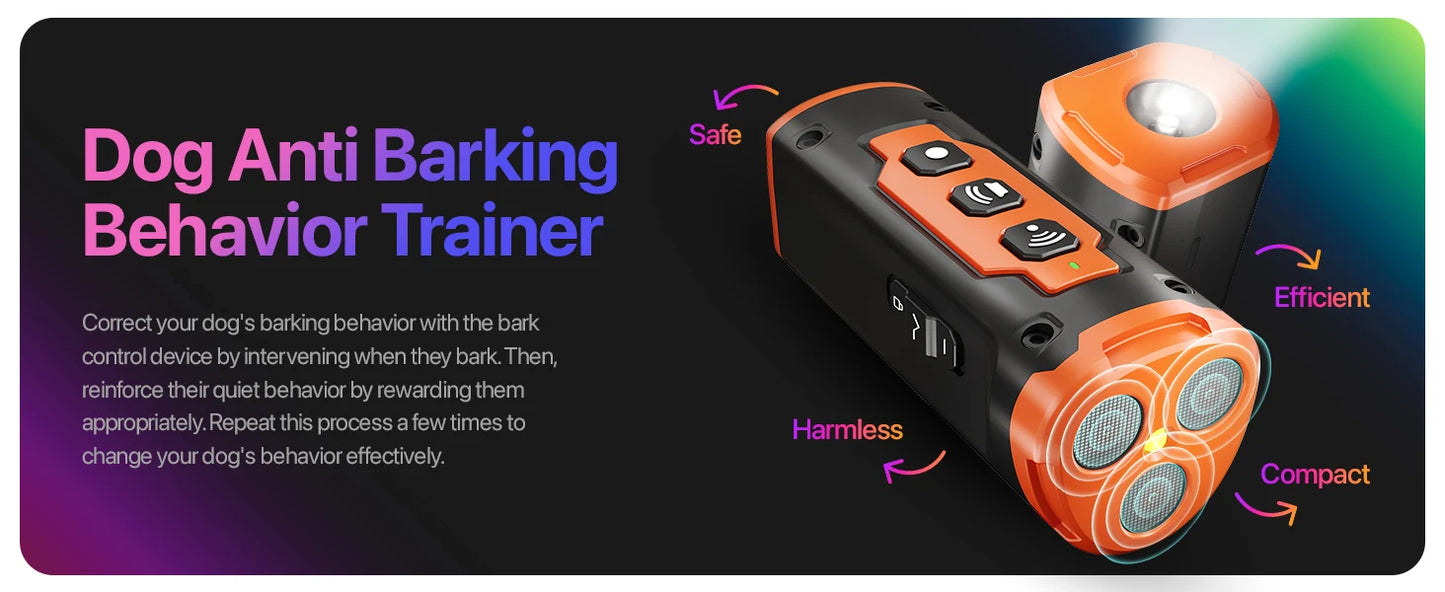 Rechargeable Ultrasonic Dog Training Device with LED