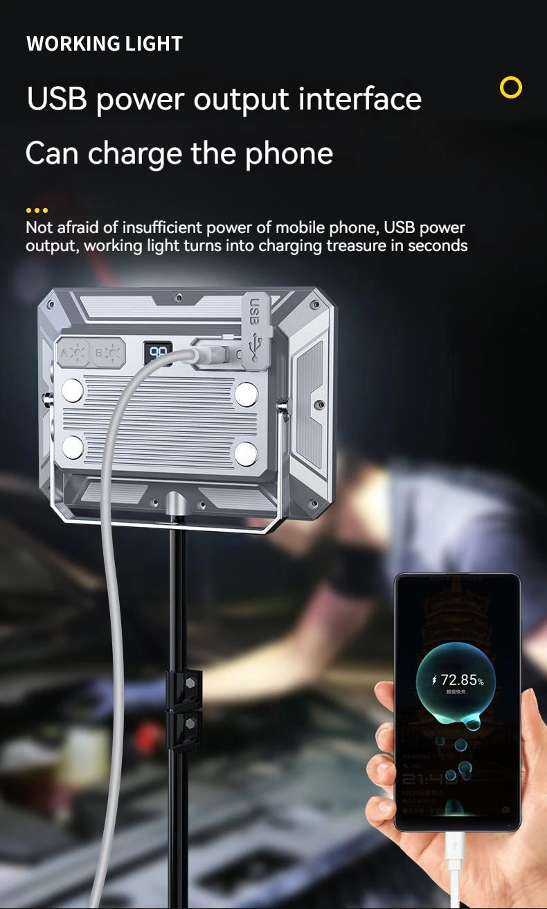 Portable Outdoor Camping Lantern Super Long Battery Life Rechargeable Emergency Light Strong Magnet Work Light for Repair