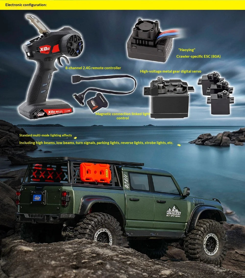 Rgt Rc Crawler Truck Ex86150 Pathfinder 1 /10 Scale Rtr Electric 4Wd Off Road Simulation Remote Control Model For Rc Hobbyists