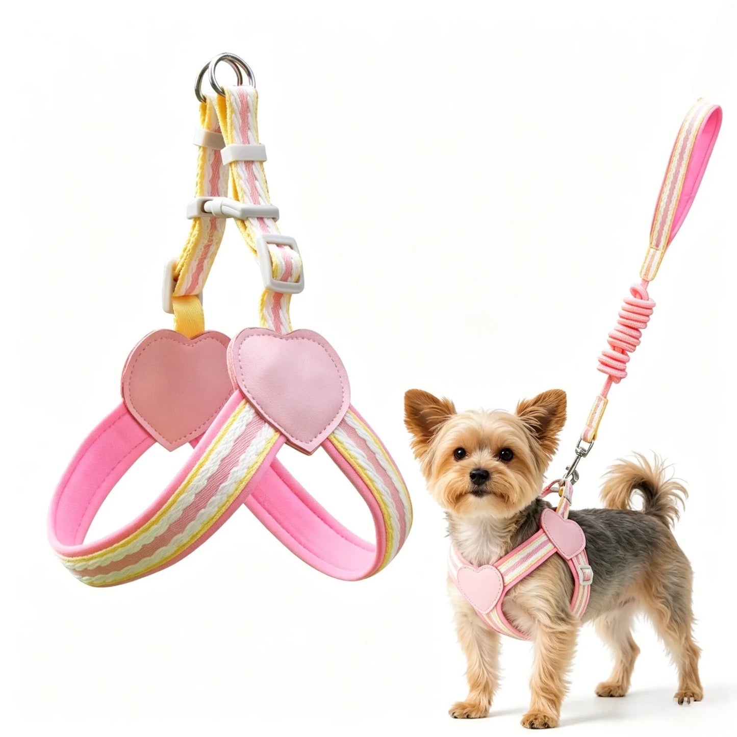 No Pull Y-shaped Dog Harness Leash Set for Small Dogs Chest Straps Anti-Twist Lightweight Harness Shiba Inu Corgi Pets Outdoor