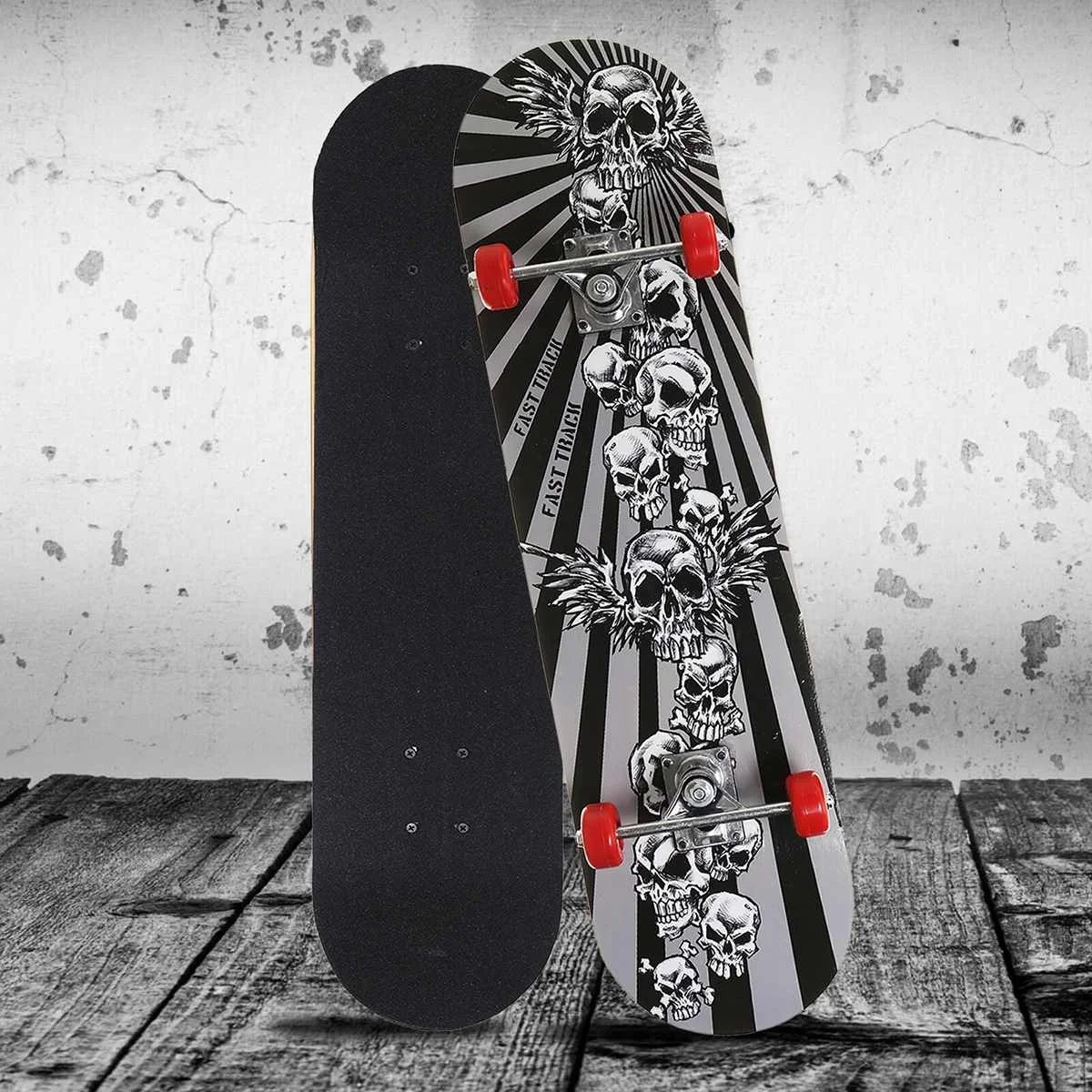 31 inch Skateboard Beginner Adult Kids Four-Wheeled Maple Board Double Rocker Professional High Speed Drift Sticker Skateboard