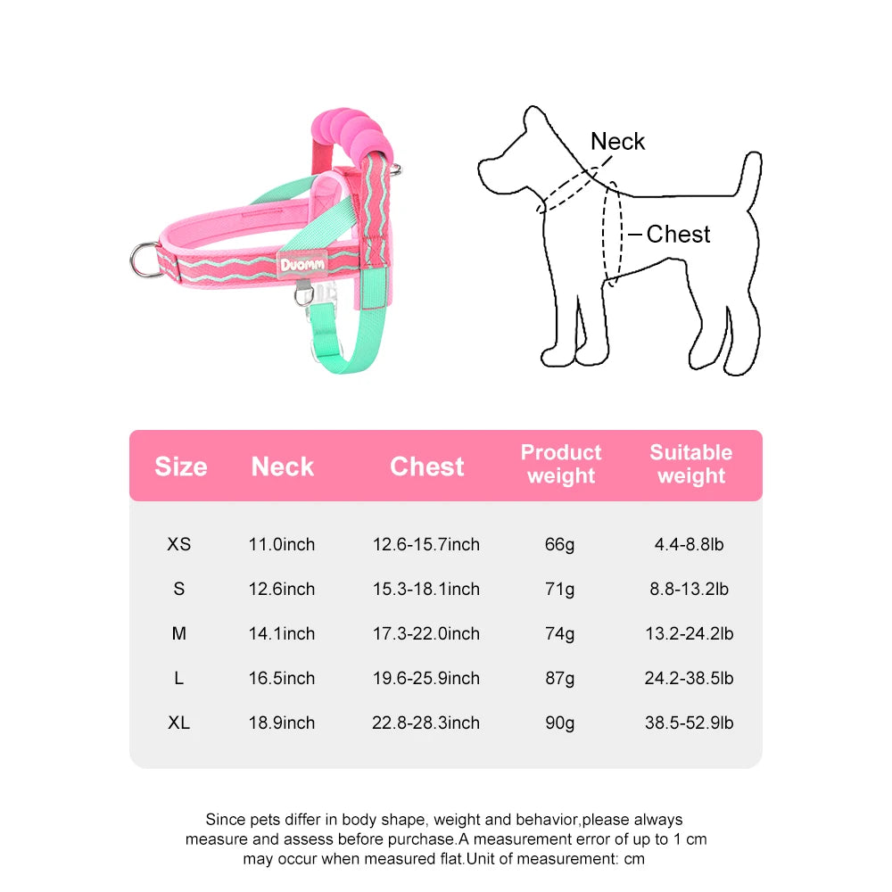 Saddle Dog Harness Soft Padded Foam Handle Liftable Outdoor Walking Puppy Breathable No Choke Small Medium Dog Pet Vest Harness