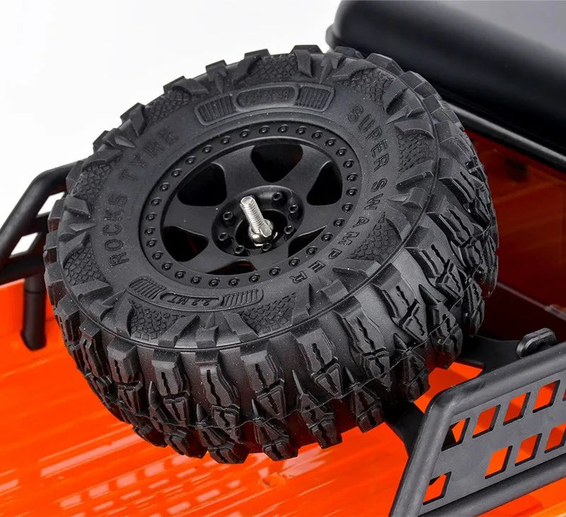 AXX6 1:10 6x6 RC Crawler Truck 6WD Off-Road Rock Climbing Car, 2-Speed Gearbox, Differential Lock, Portal Axles Simulation Model