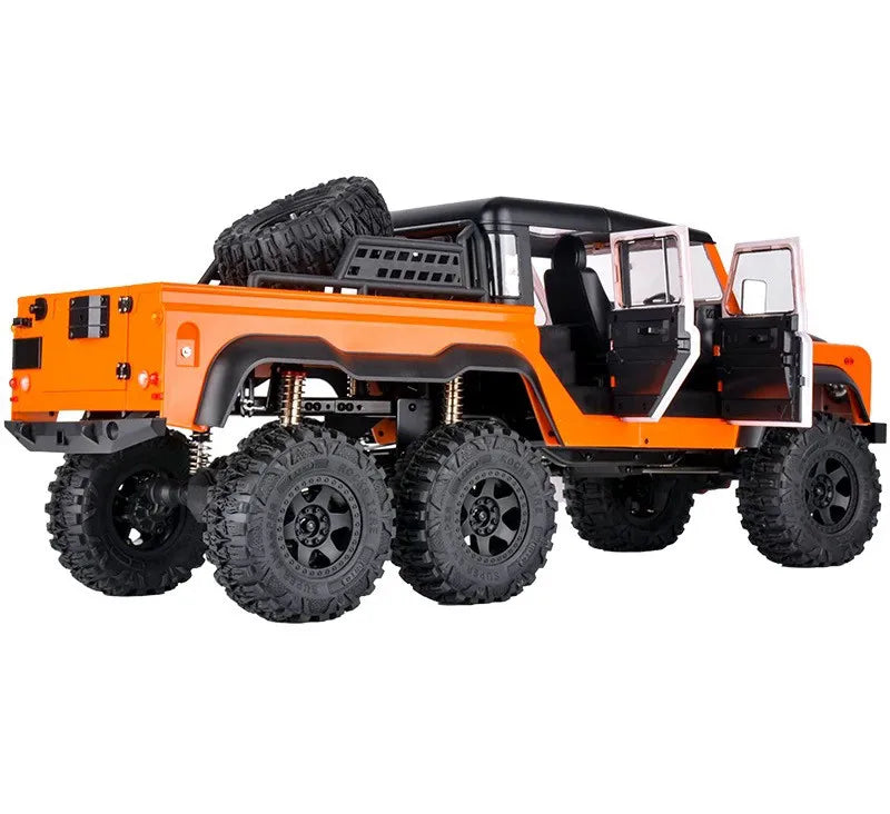 AXX6 1:10 6x6 RC Crawler Truck 6WD Off-Road Rock Climbing Car, 2-Speed Gearbox, Differential Lock, Portal Axles Simulation Model