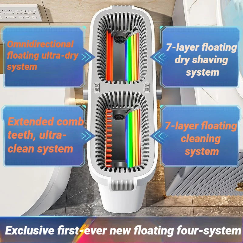 JOYBOS Floor Flat Spin Mop Set With Bucket 360 Rotating Hand-Free  33cm Washing and Squeeze For Home Toilet Bathroom Cleaner Mop