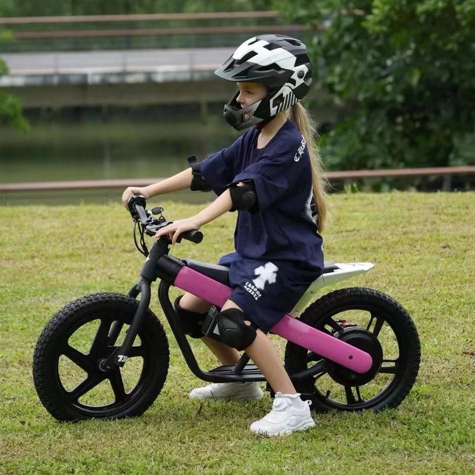 24V Kids Motorcycle Electric Bike Battery-Powered Off-Road with 300W Strong Motor Electric Scooter