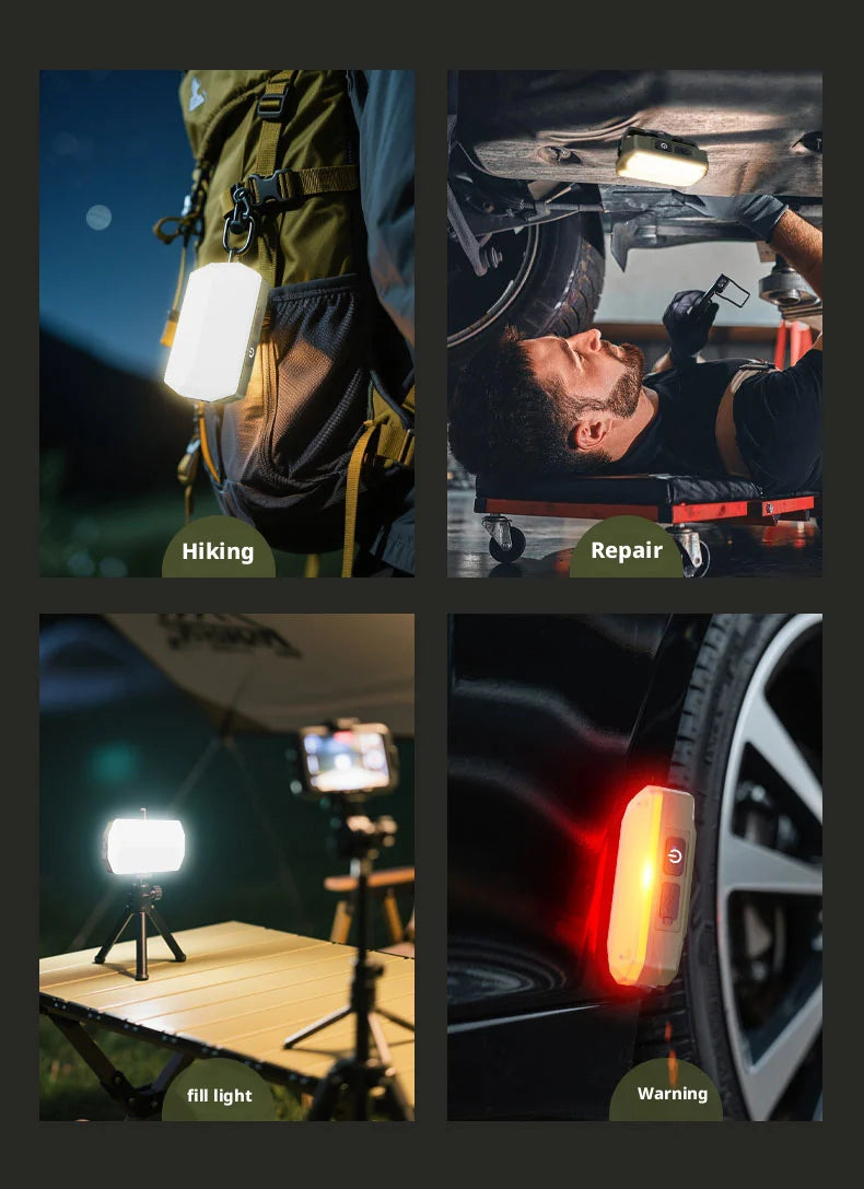 Portable Outdoor Camping Lantern Super Long Battery Life Rechargeable Emergency Light Strong Magnet Work Light for Repair