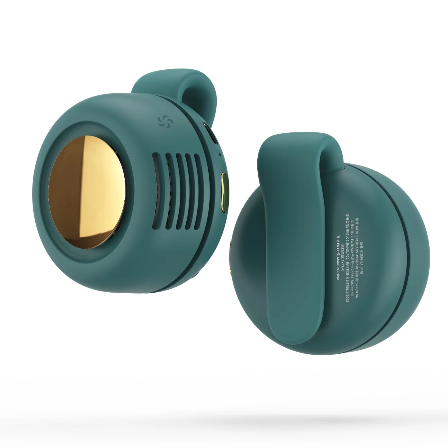 Mini Hanging Chest Backpack Fan 3 Speed Wind 900mAh Rechargeable Lightweight Summer Outdoor Cooling Fan