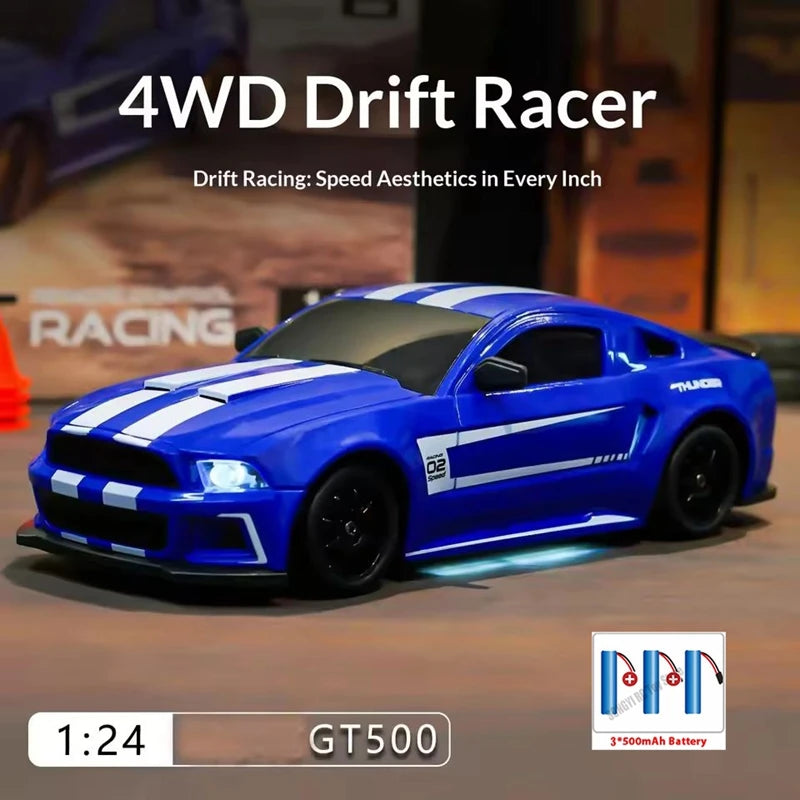 1:24 RC Drift Car 4WD Remote Control Car with Classic LED Lights High Speed Rechargeable Racing Sport Toy for Boys and Adults