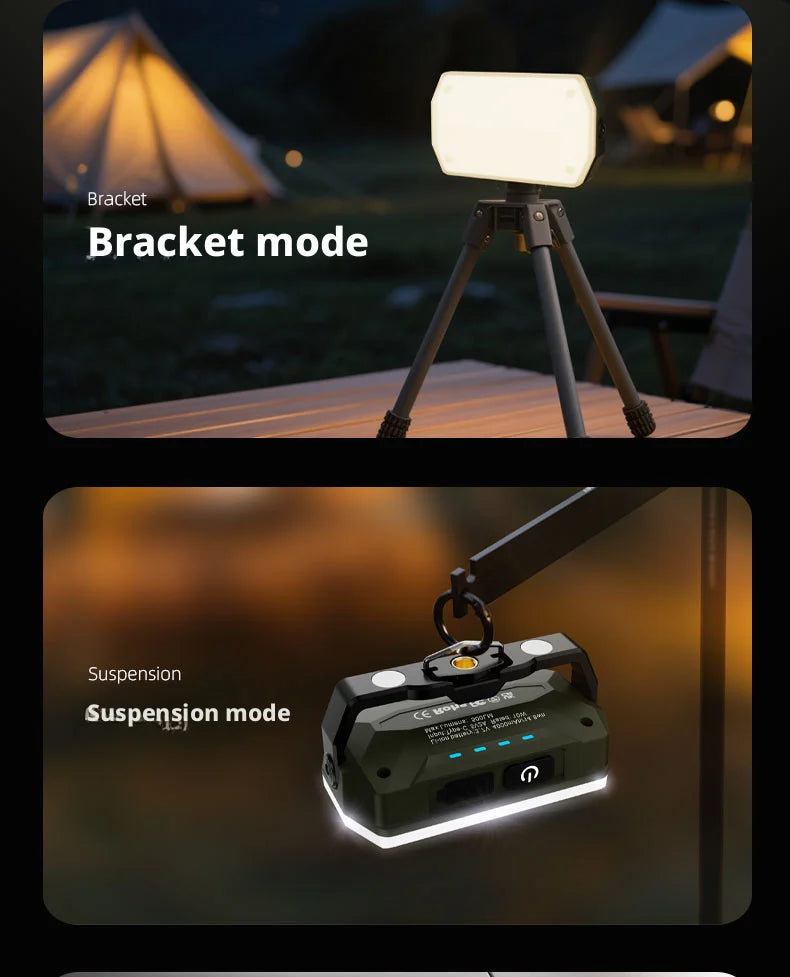 Portable Outdoor Camping Lantern Super Long Battery Life Rechargeable Emergency Light Strong Magnet Work Light for Repair