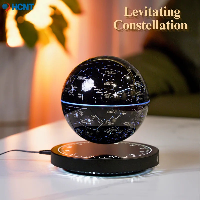 Levitating Lamp Magnetic Levitation Globe LED Earth Floating Rotating Globe Bedside Novelty Christmas Gifts Galactic starry sky