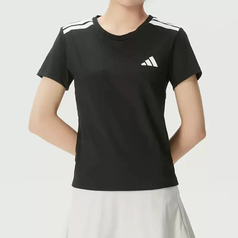 Adidas short-sleeved women's summer new-style running, training and fitness clothes, ice-silk breathable sports T-shirt KC7639