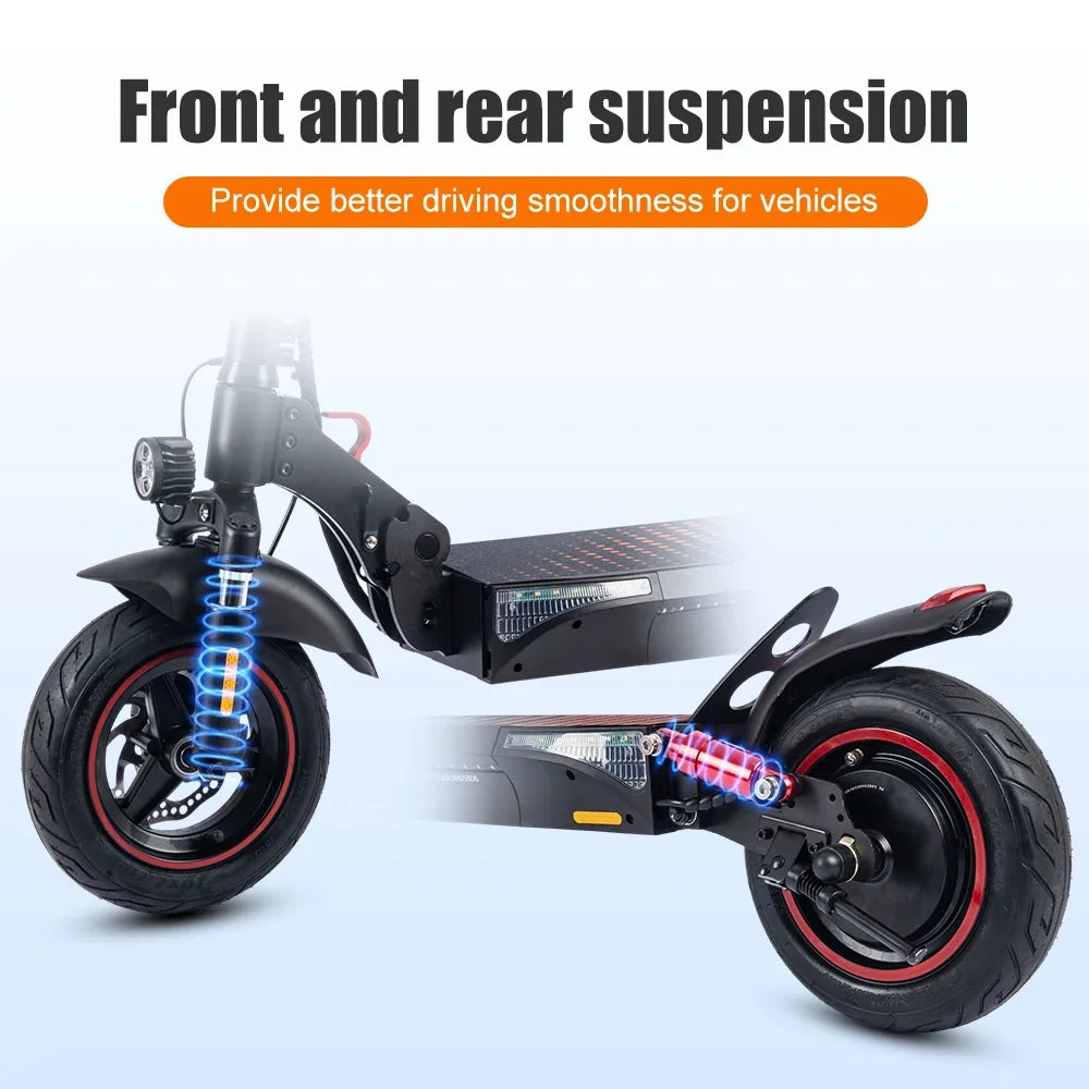 T4 500W High Power Dual Motor Adjustable Height Off-road Folding Adult Electric Scooter